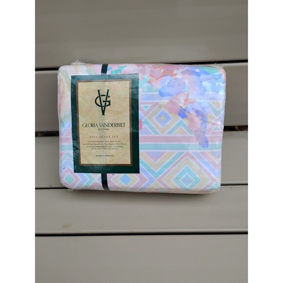 Vintage Gloria Vanderbilt Twin Sheet Set GLORIA’S COLLAGE